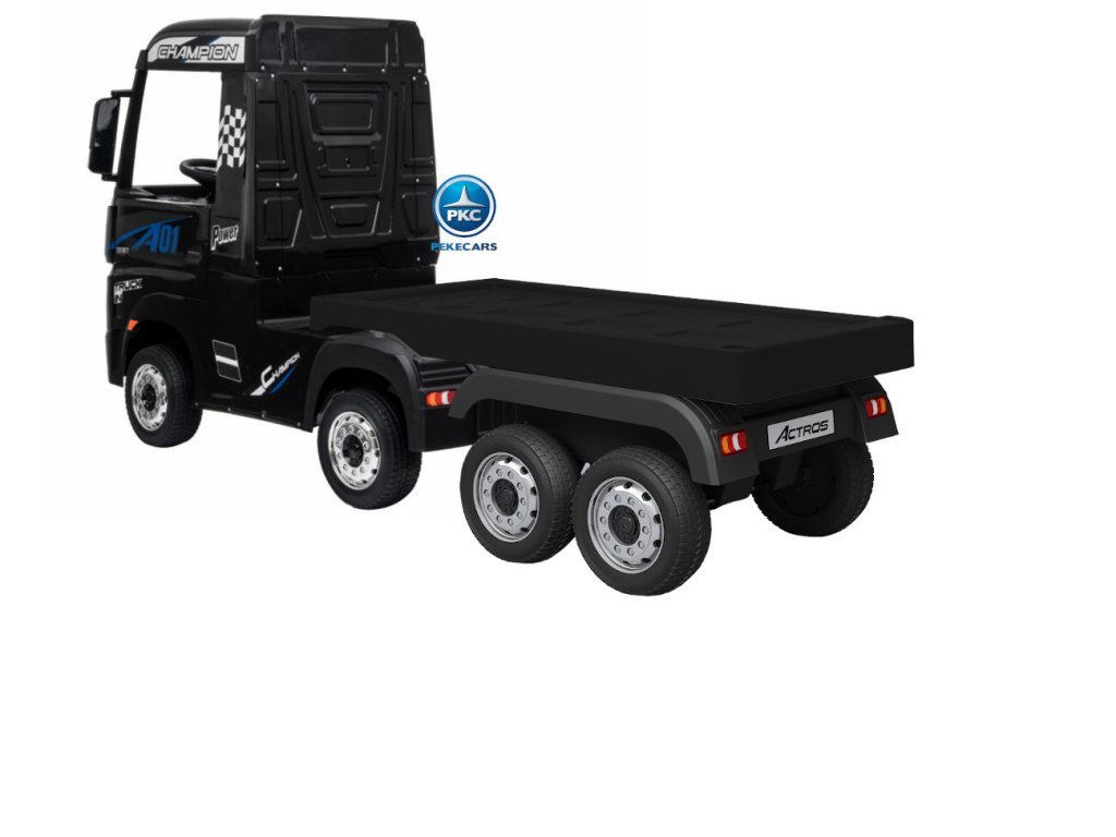 Trailer negro para el mercedes actros