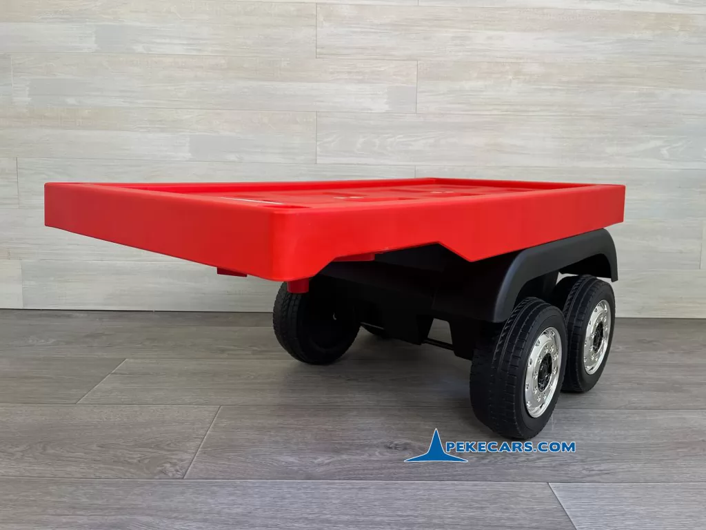 coche electrico niños trailer mercedes actros rojo