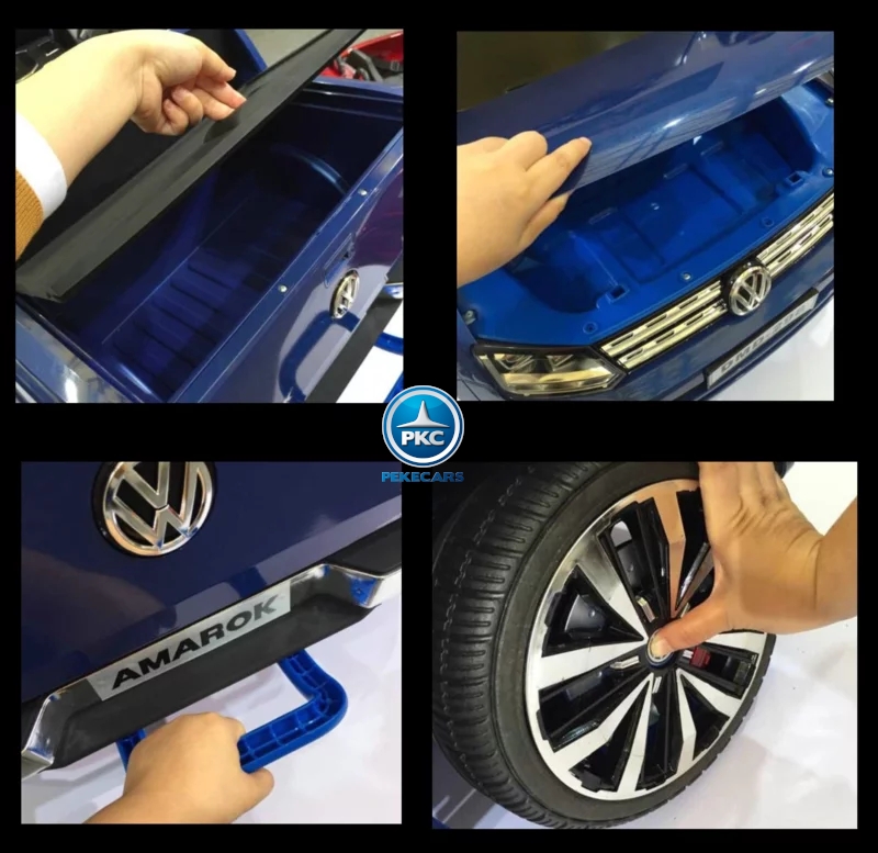 Coche electrico para niños Volkswagen Amarok Azul Metalizado