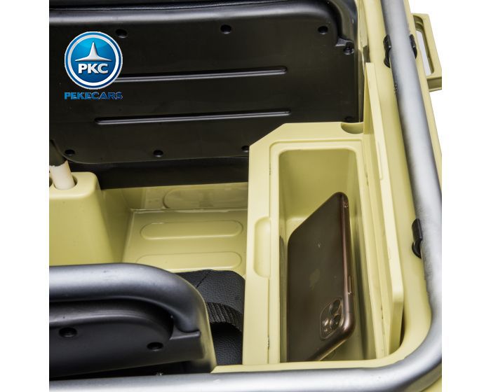 Willys Army jeep 1942 compartimento con teléfono