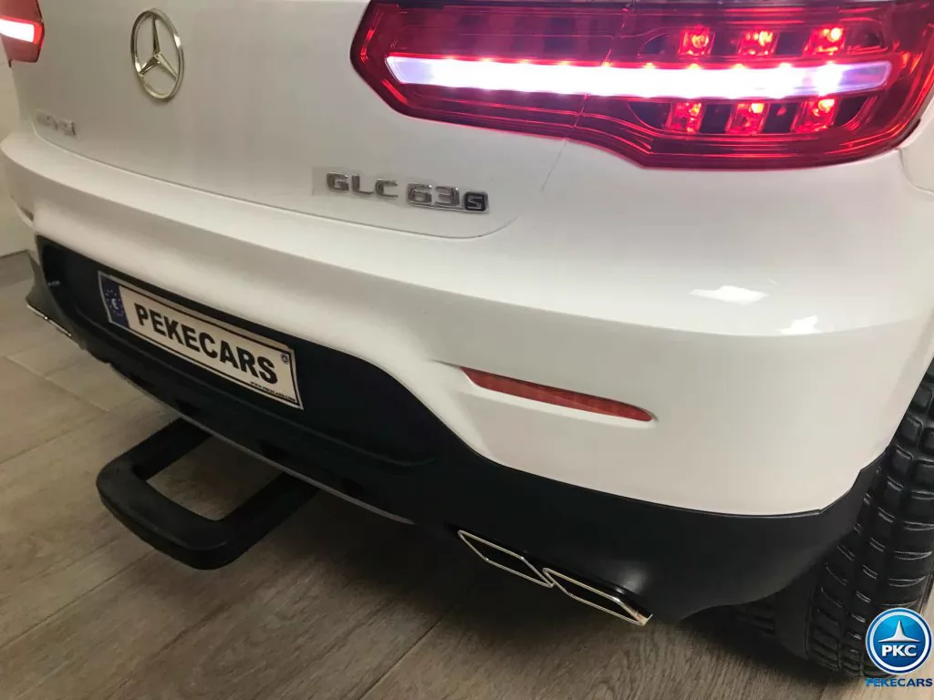 Coche electrico infantil GLC G35 Blanco vista trasera faro