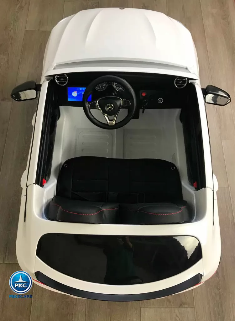 Coche electrico infantil GLC G35 Blanco vista desde arriba al revés