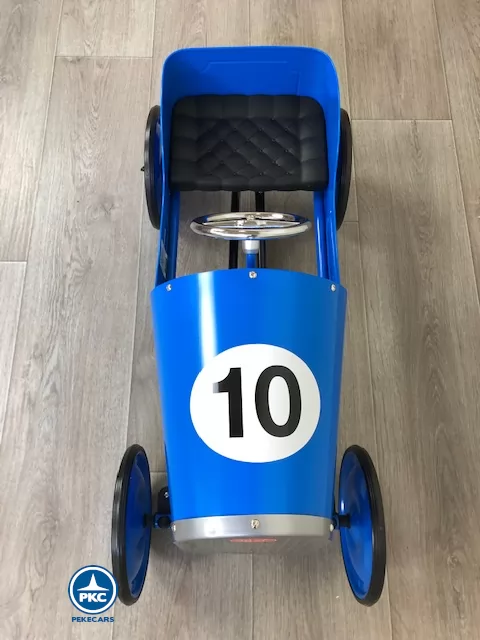 Coche de metal Grand Racer Azul vista aerea