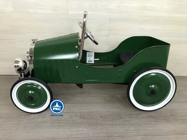 Coche de metal verde lateral
