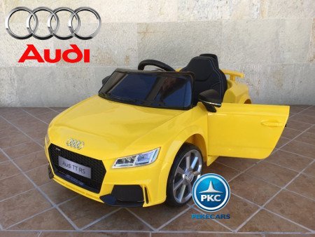 Coche a bateria Audi TT RS Amarillo para niños