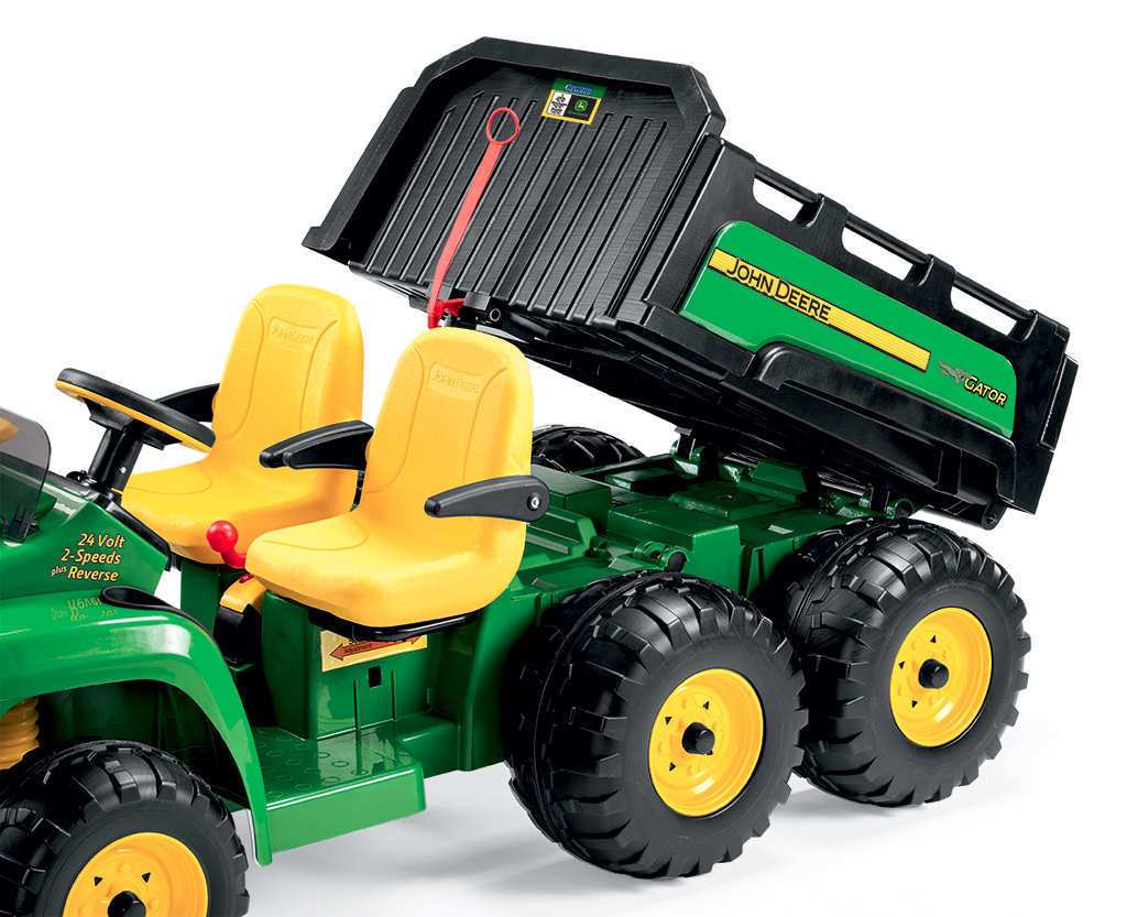 Tractor electrico para niños John Deere Gator HPX 2 plazas con volquete que se eleva