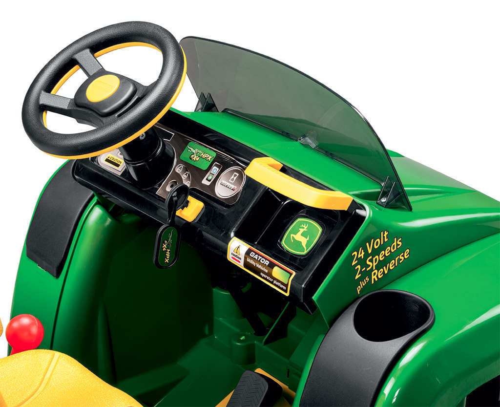Tractor electrico infantil John Deere Gator HPX 2 plazas con llave de arranque