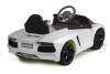 Lamborghini para niños Aventador 6V blanco Pekecars vista trasera