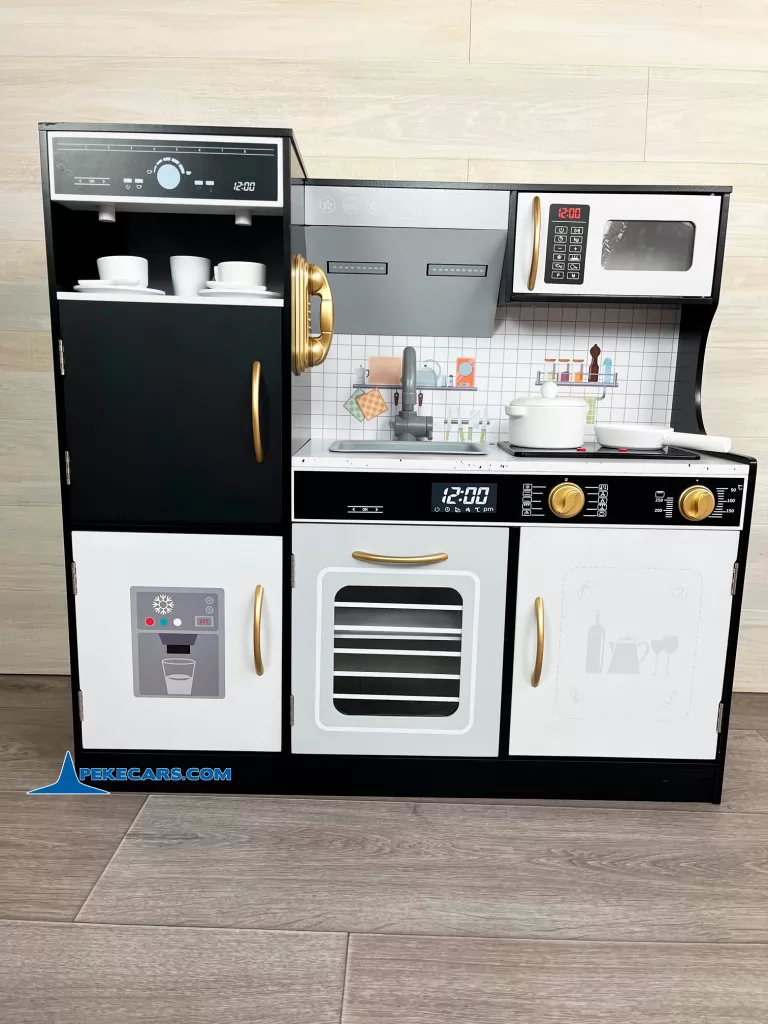 cocina de juguete cafetera negra accesorios vista frontal