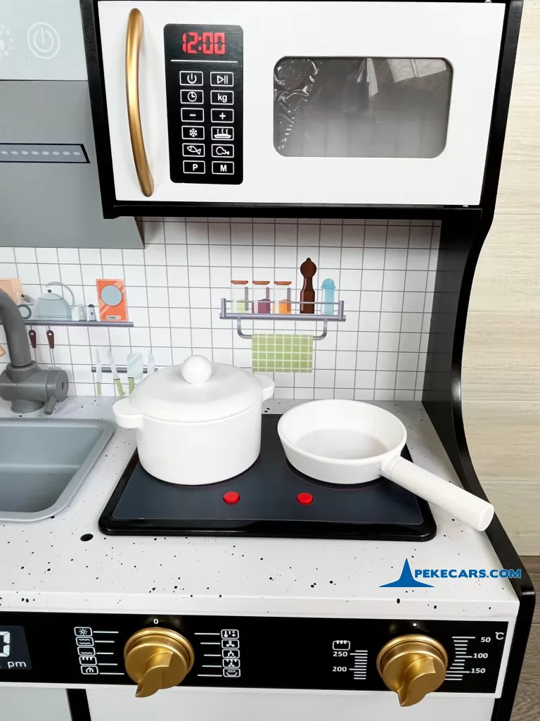 cocina de juguete niñas cafetera negra accesorios detalle fuegos