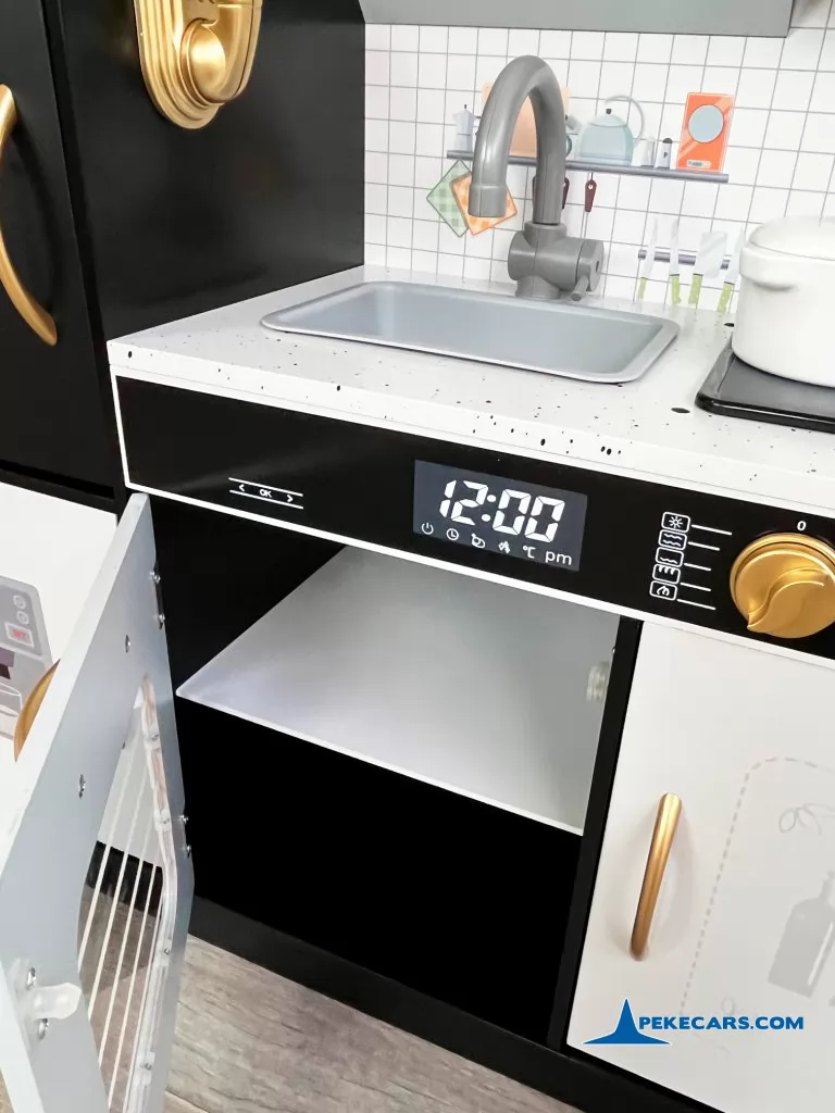 cocina de juguete de niñas cafetera negra accesorios detalles cajones