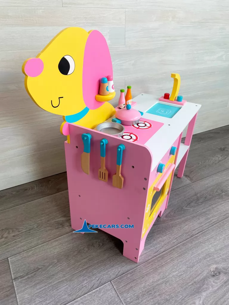 cocina de juguete para niñas ninos perrito vista lateral