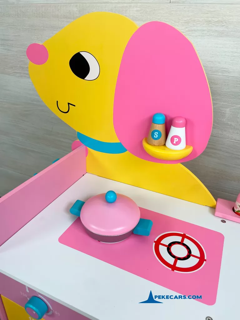 cocina de madera de juguete ninos perrito detalle perrito
