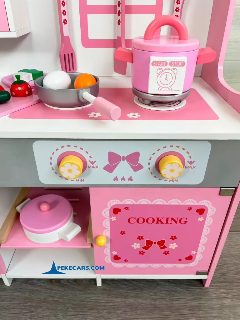 cocina de juguete para niños rosa elementos cocina