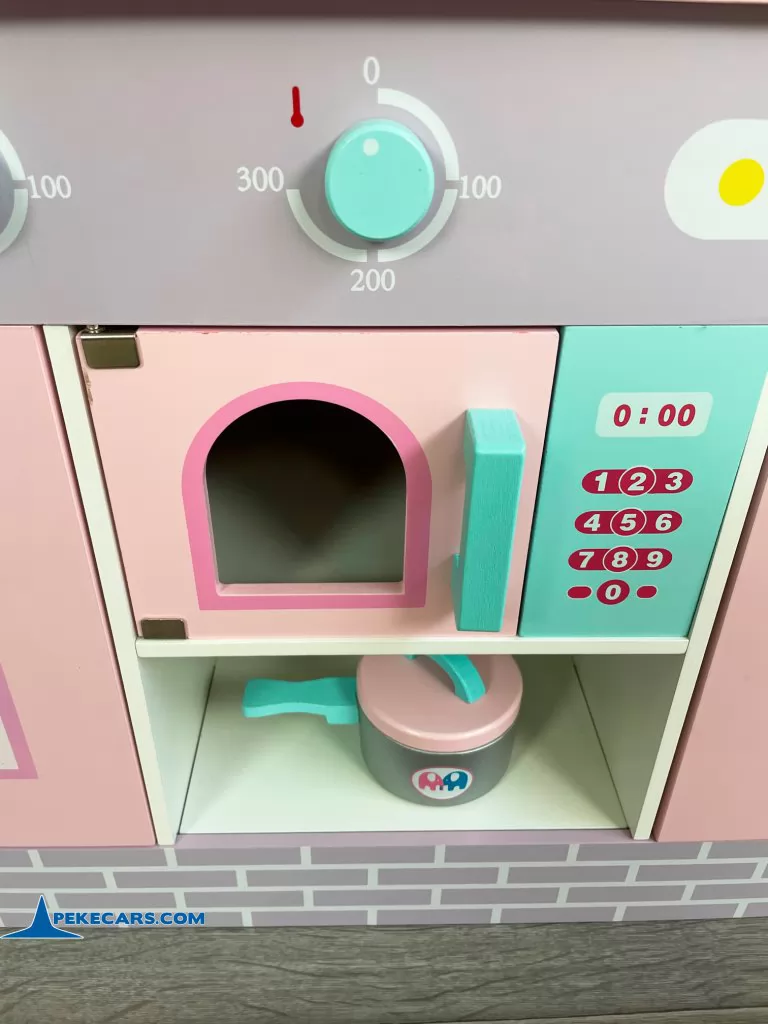 cocina de juguete de niñas rosa pastel accesorio detalle horno