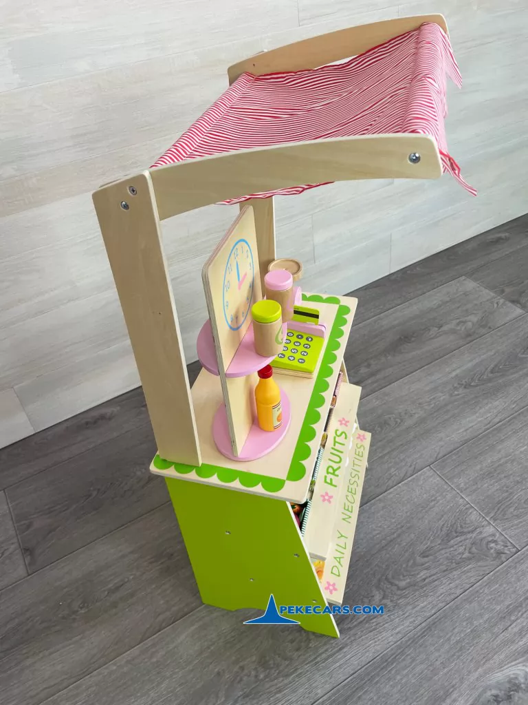 cocina de juguete grande mercadillo infantil accesorios vista izquierda
