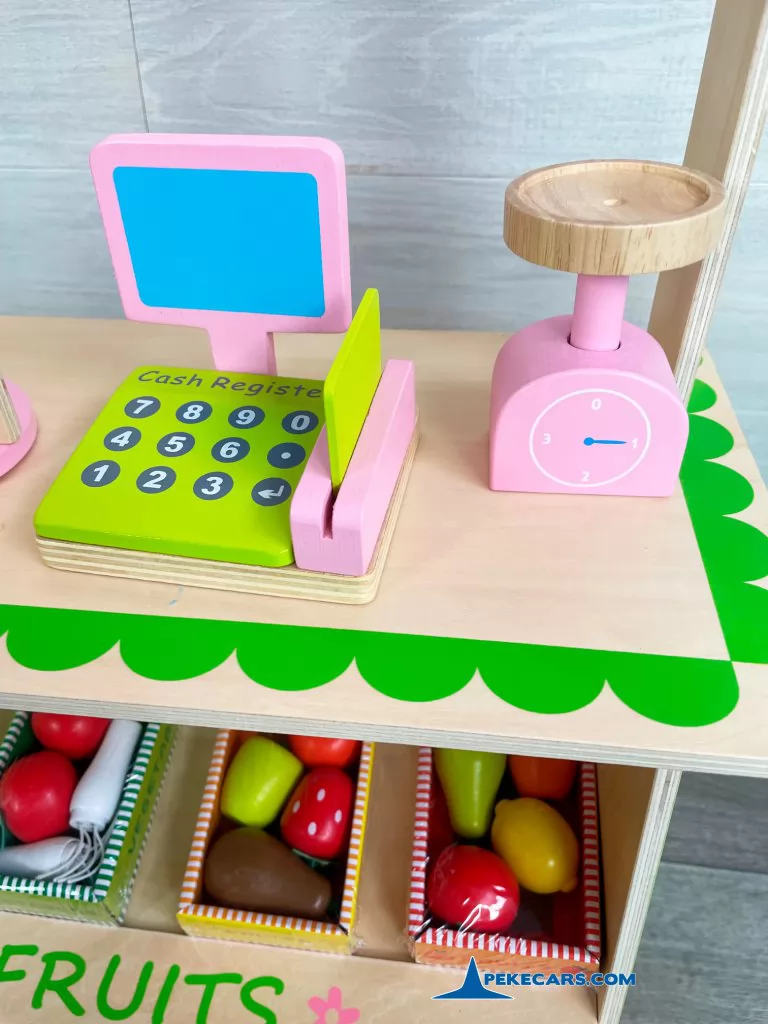 cocina de madera de juguete mercadillo infantil accesorios detalle mercado