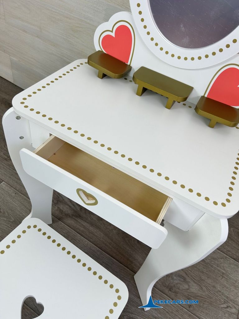 cocina de juguete mesa tocador infantil blanca