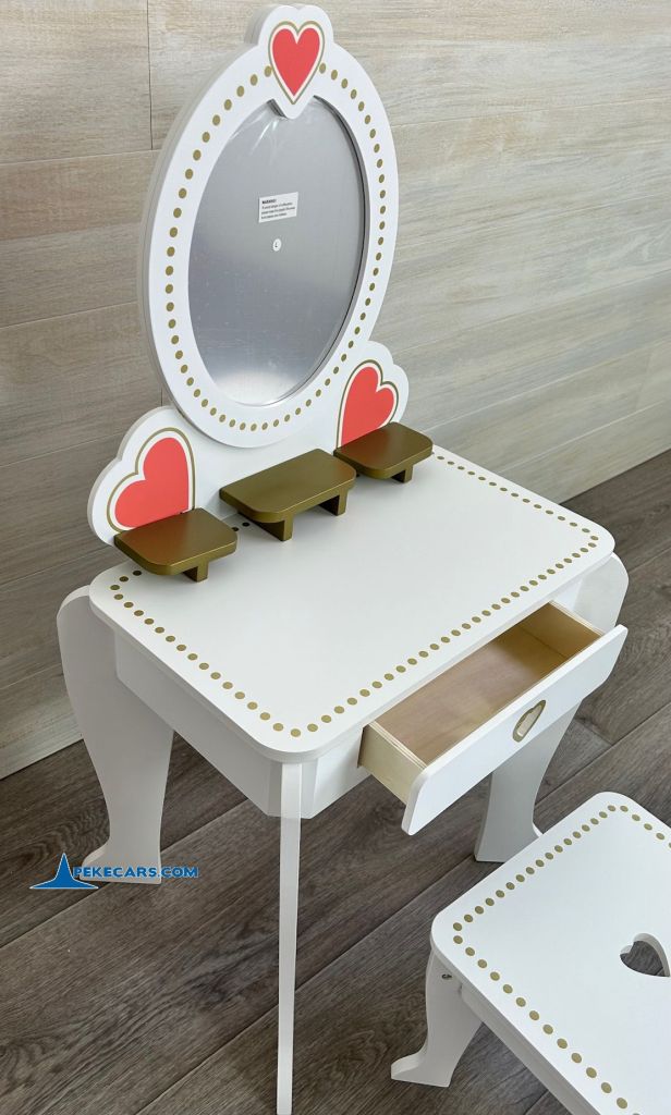 cocina de juguete mesa tocador infantil blanca