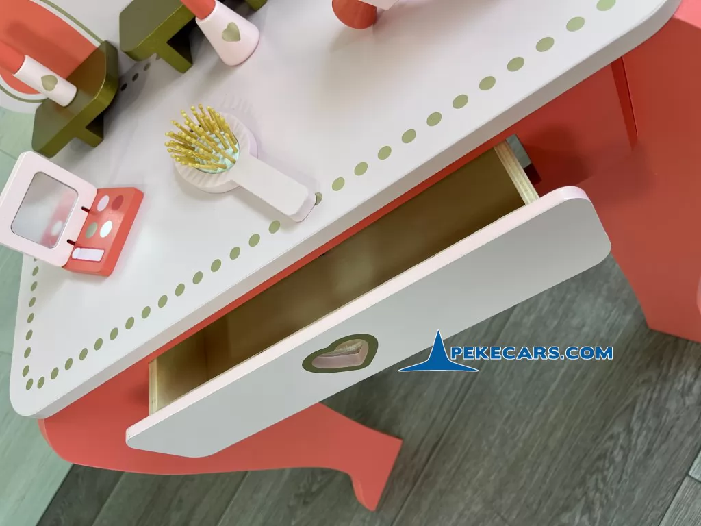 cocina de madera de juguete mesa tocador infantil rosa