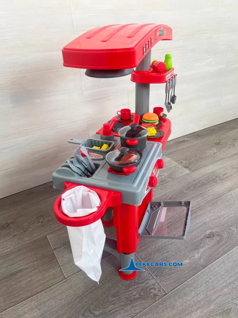 cocina de juguete de madera set plastico lateral izquierda
