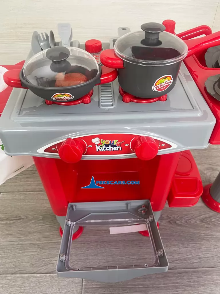 cocina de juguete para niños set plastico vista montada
