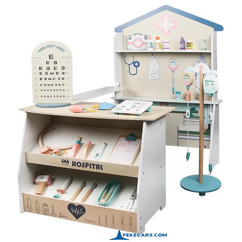 Hospital de Madera Infantil con Accesorios