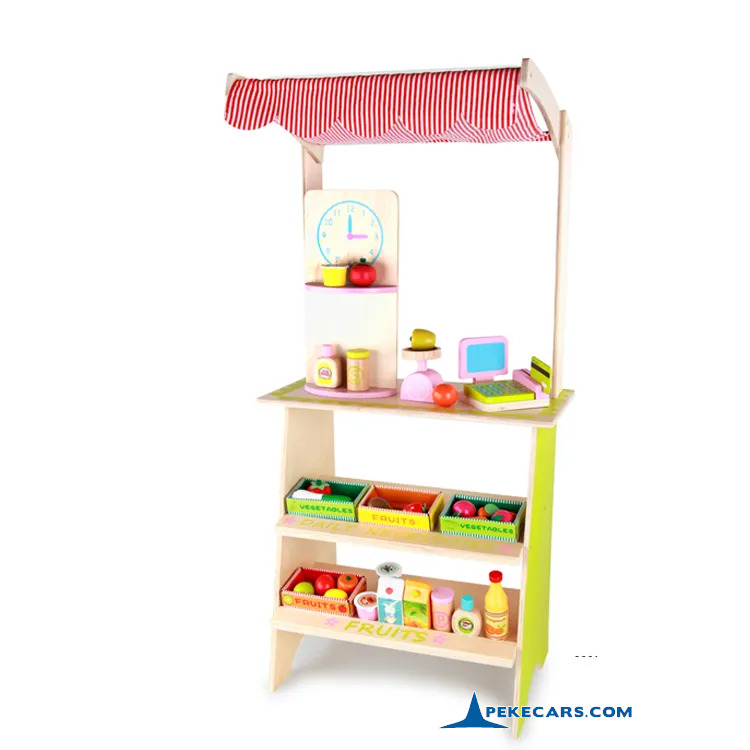 Mercadillo de Madera Infantil con Accesorios