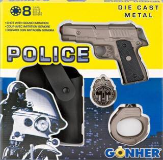 Pekecars estuche de policia 8 tiros con sonido para niños