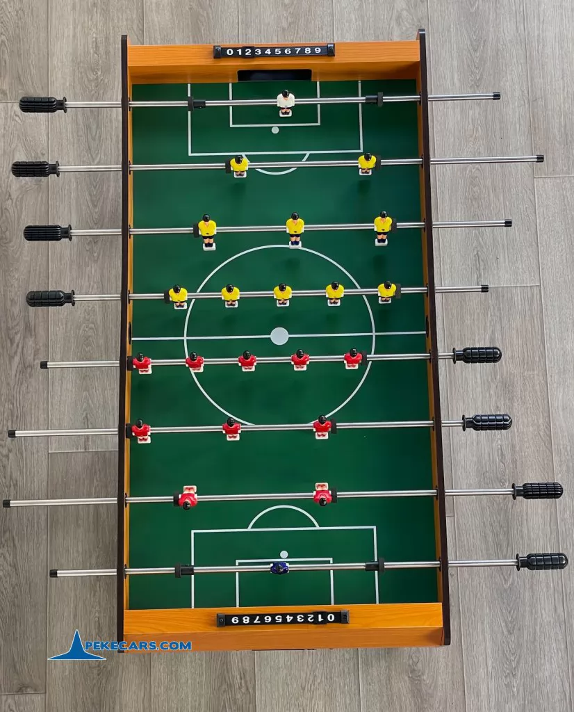 Futbolin de Madera Plegable Pekecars vista arriba