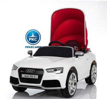 Audi rs5 con capota y sistema balancin blanco pekecars