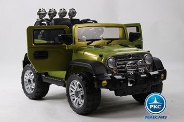 Jeep wrangler style verde para niños Pekecars