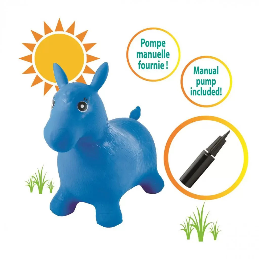 Poni Saltarin Hinchable Azul - hinchador