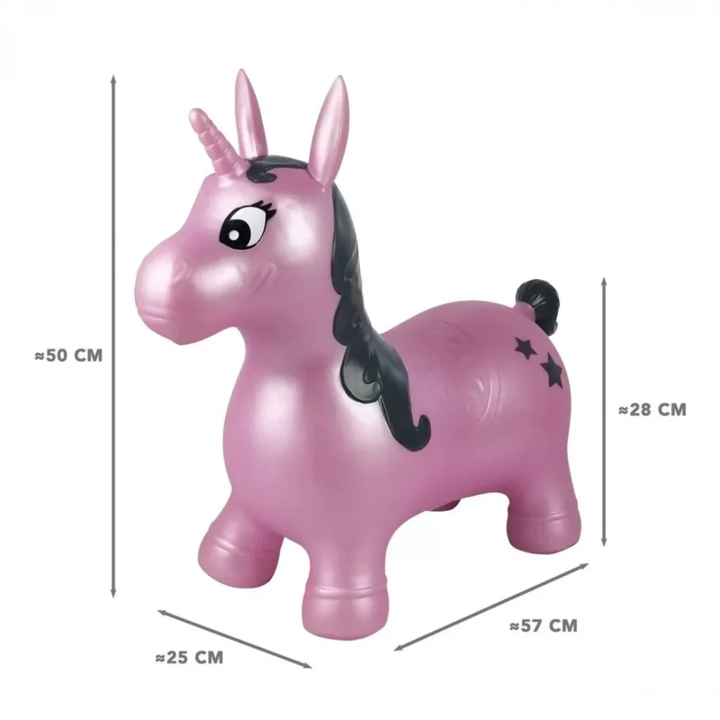Unicornio saltarin hinchable