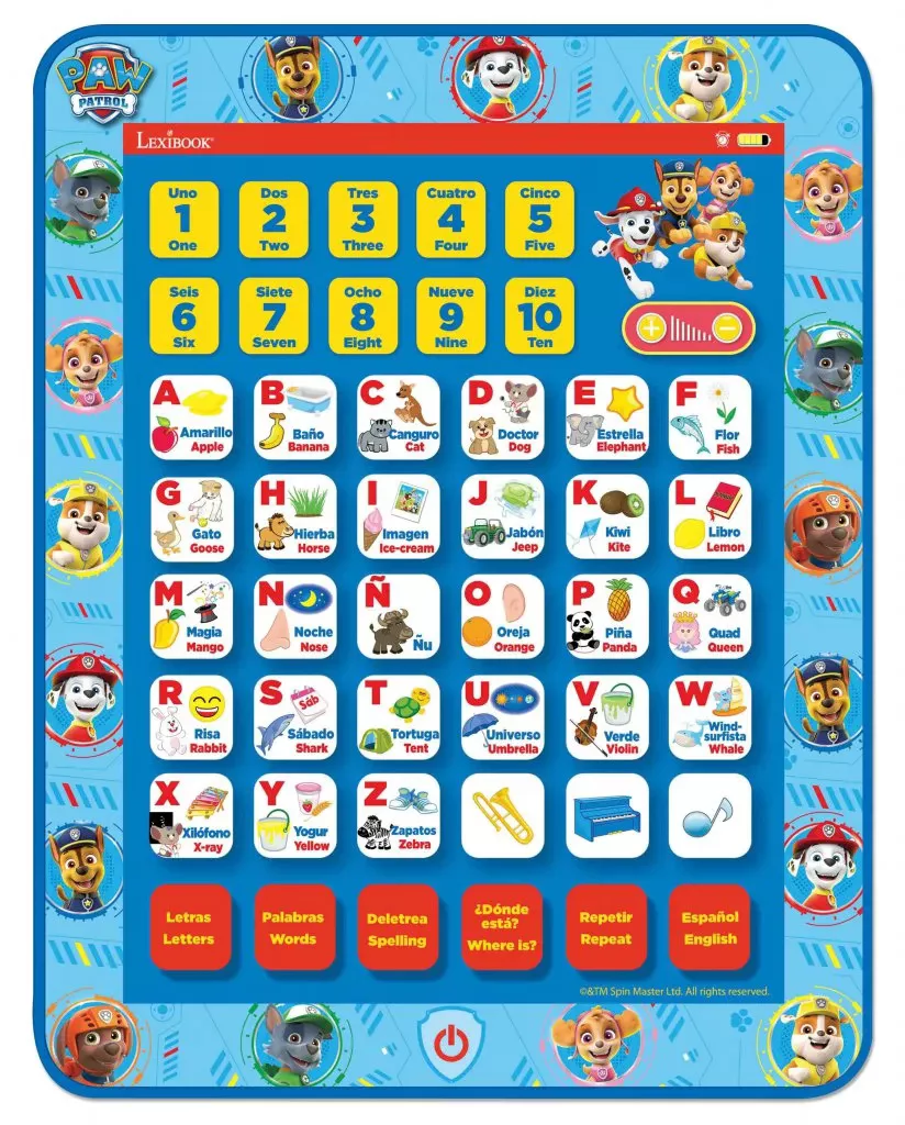Tableta Educativa Bilingüe Patrulla Canina - frontal