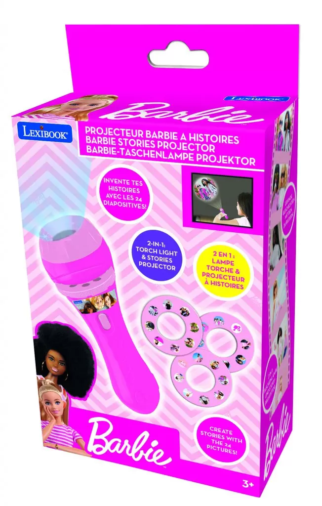 Proyector de Cuentos y Linterna Barbie - Presentacion