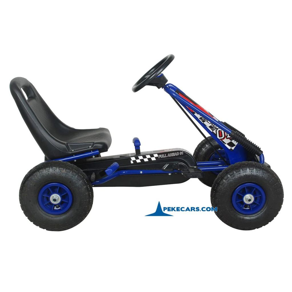 Kart de pedales A15 Azul lateral