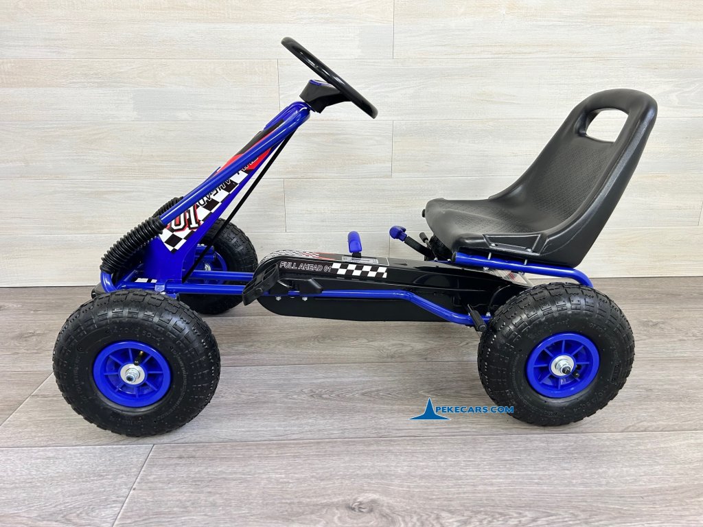 Kart de pedales A15 Azul lateral