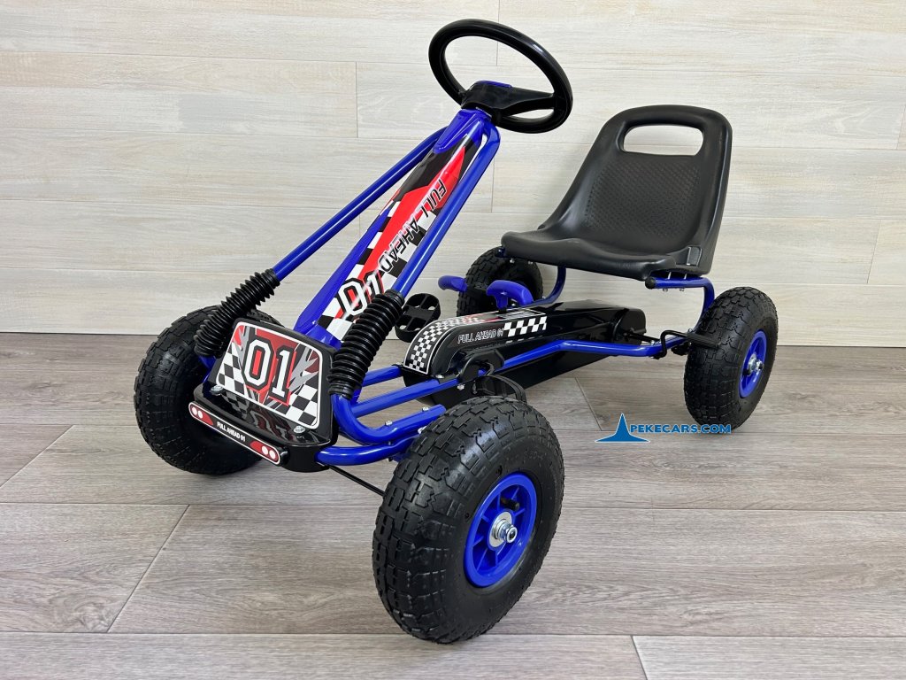 Kart de pedales A15 Azul perspectiva