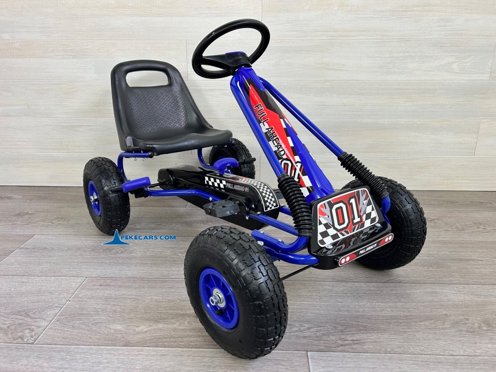 Kart de pedales A15 Azul angulo
