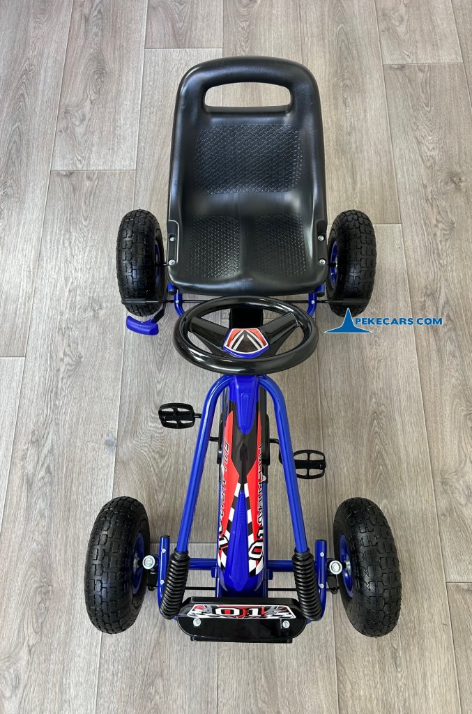 Kart de pedales A15 Azul desde arriba