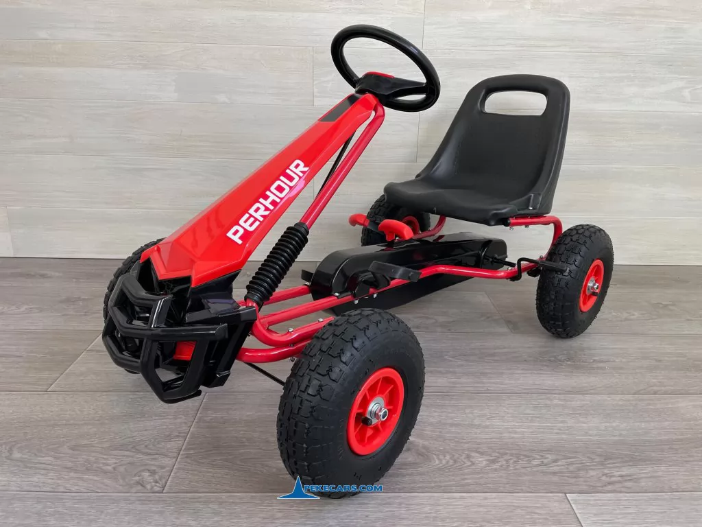 Kart a pedales PERHOUR Rojo lateral