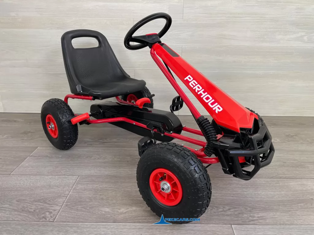 Kart a pedales PERHOUR Rojo izquierda