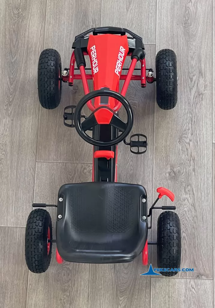 Kart a pedales PERHOUR Rojo vista cenital