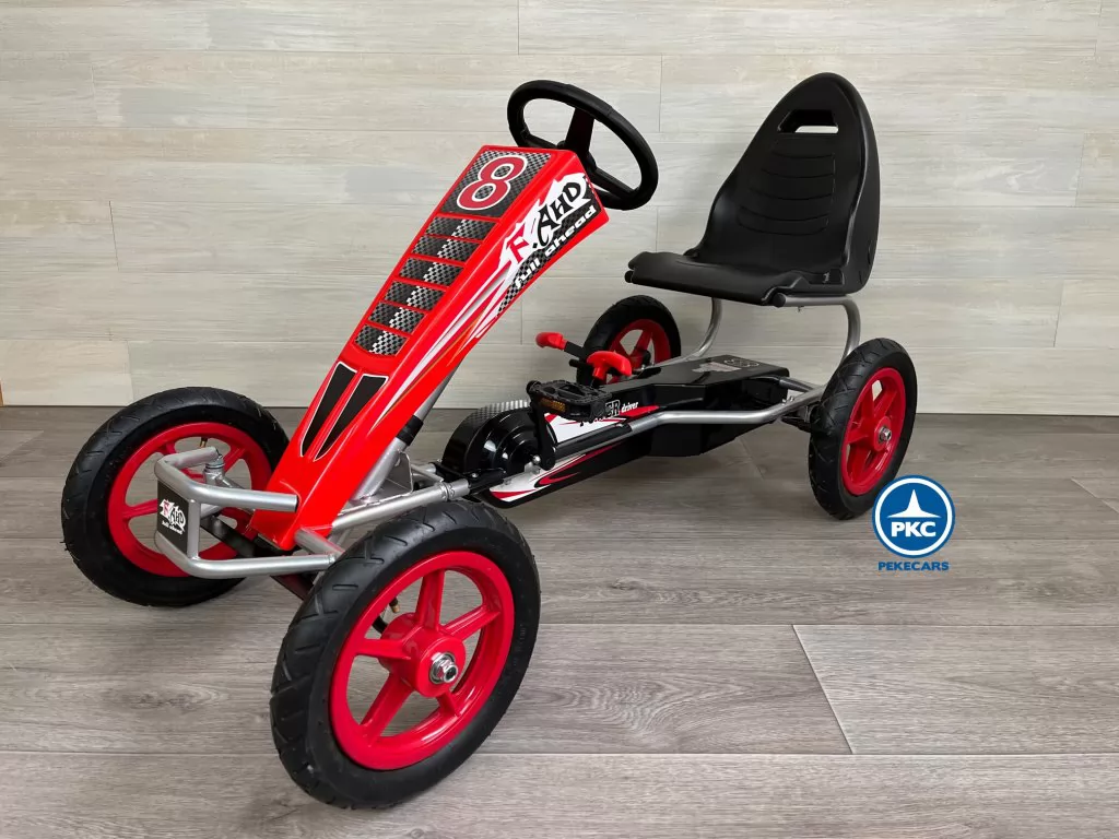 Kart a pedales deportivo rojo vista principal