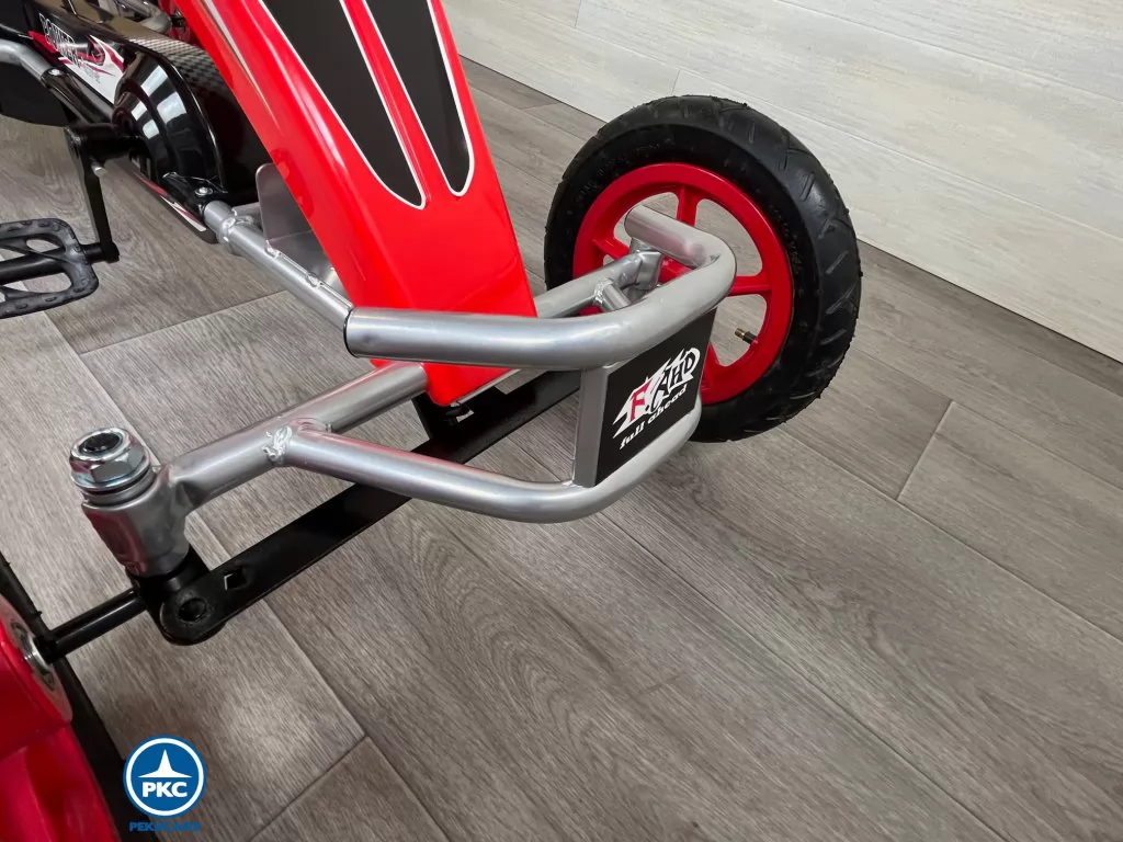 Kart a pedales deportivo rojo paragolpes