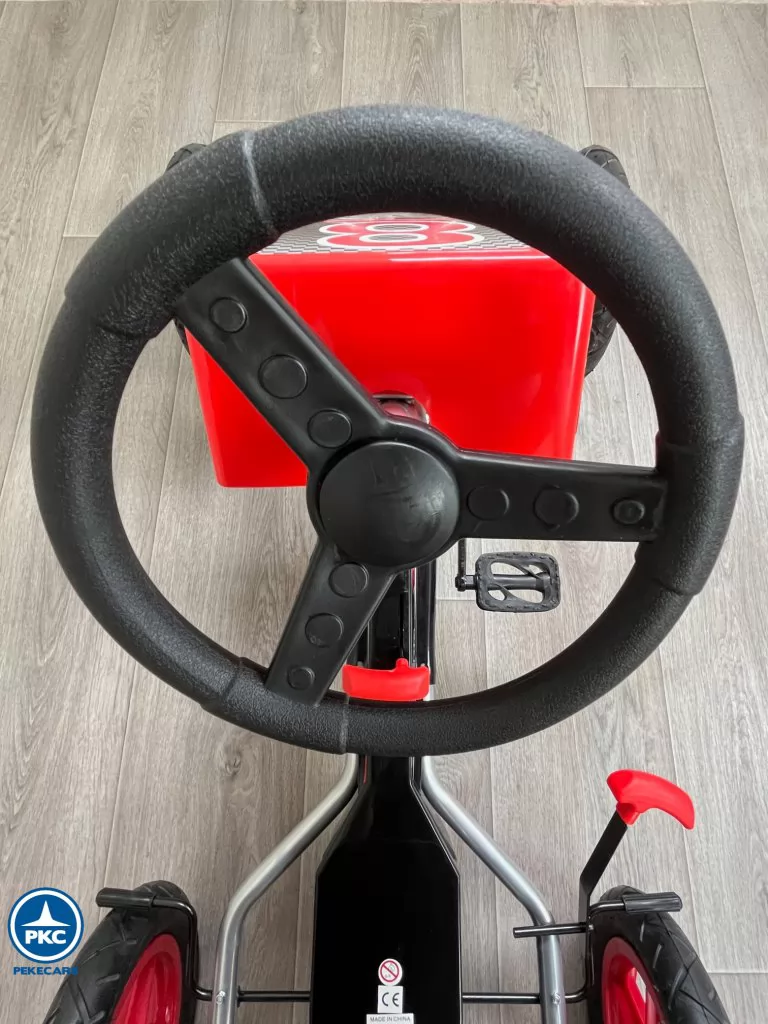 Kart a pedales deportivo rojo volante