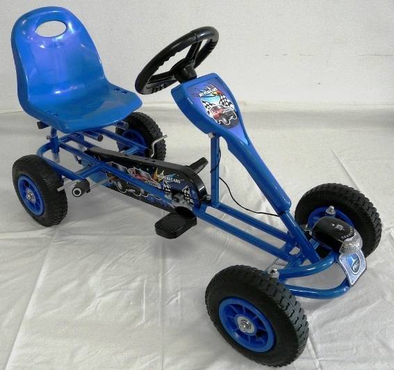 Kart a pedales deportivo azul