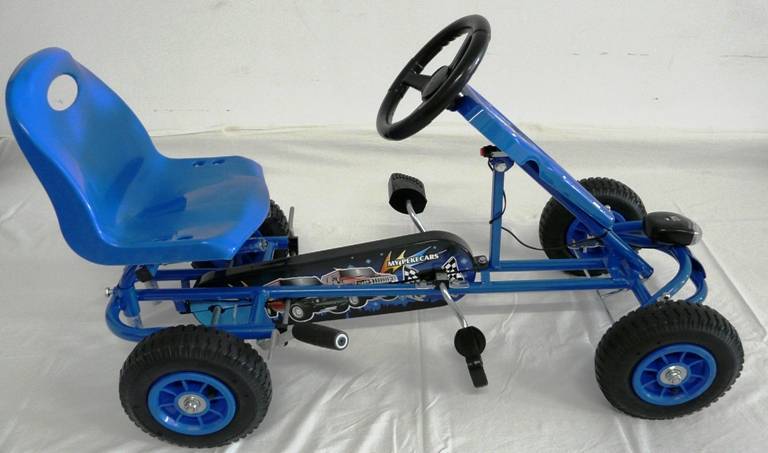 Kart a pedales deportivo azul
