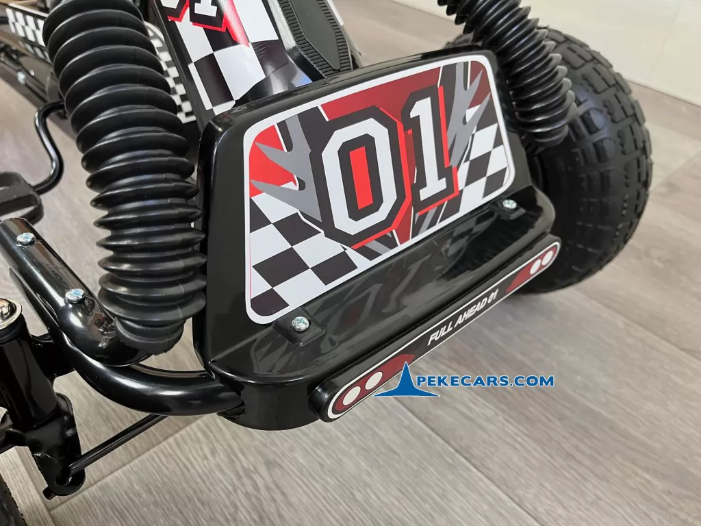 Kart de pedales A15 Negro guardabarros